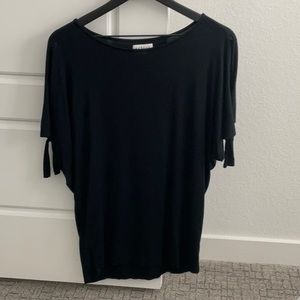 Velvet By Graham & Spencer- Black- Arm Cut Out with Ties- Size M